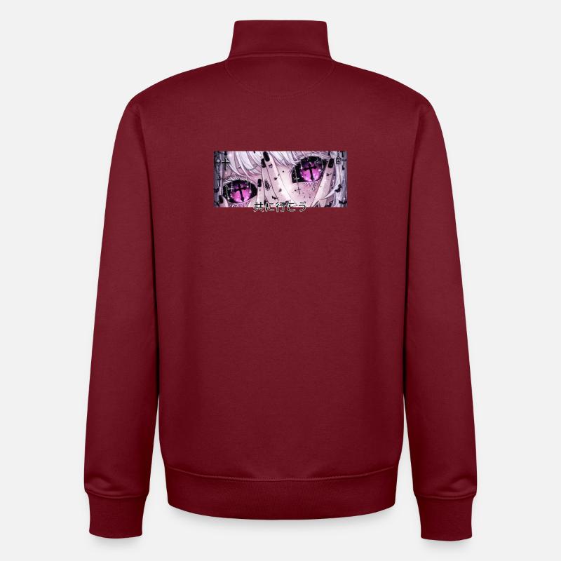 Viens, viens avec moi - Sweat zippé unisexe en coton bio Stanley/Stella - bordeaux