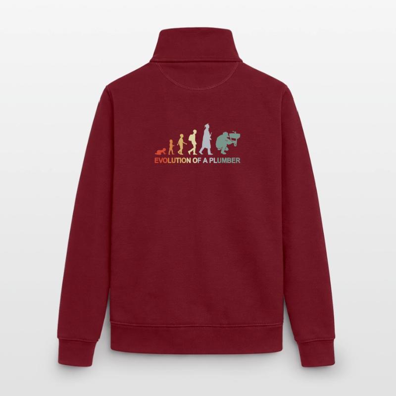 Plumber Evolution Unisex Organic Zip Sweatshirt by Stanley/Stella