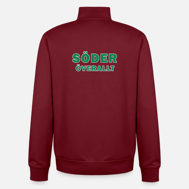 South Everywhere Text Graphics - Unisex Organic Zip Sweatshirt by Stanley/Stella - burgundy