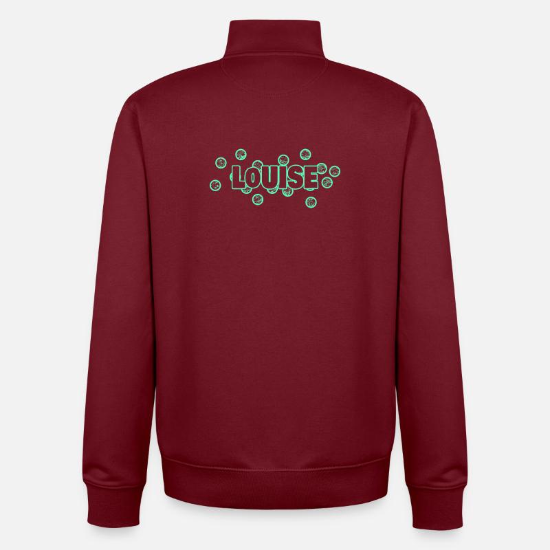 Louise enfant - Sweat zippé unisexe en coton bio Stanley/Stella - bordeaux