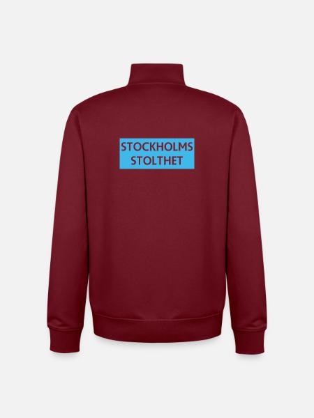 Stockholm Pride Motif Design - Unisex Organic Zip Sweatshirt by Stanley/Stella - burgundy