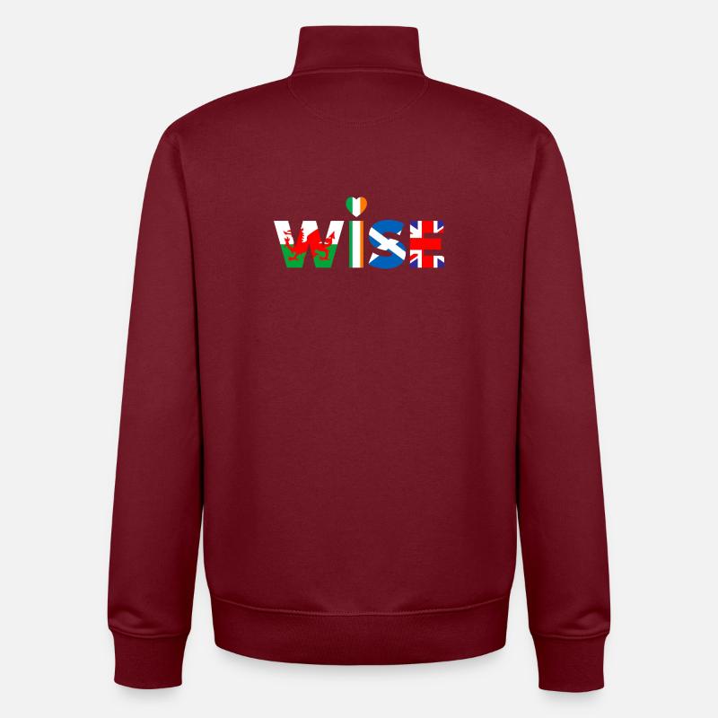 WISE - Sweat zippé unisexe en coton bio Stanley/Stella - bordeaux