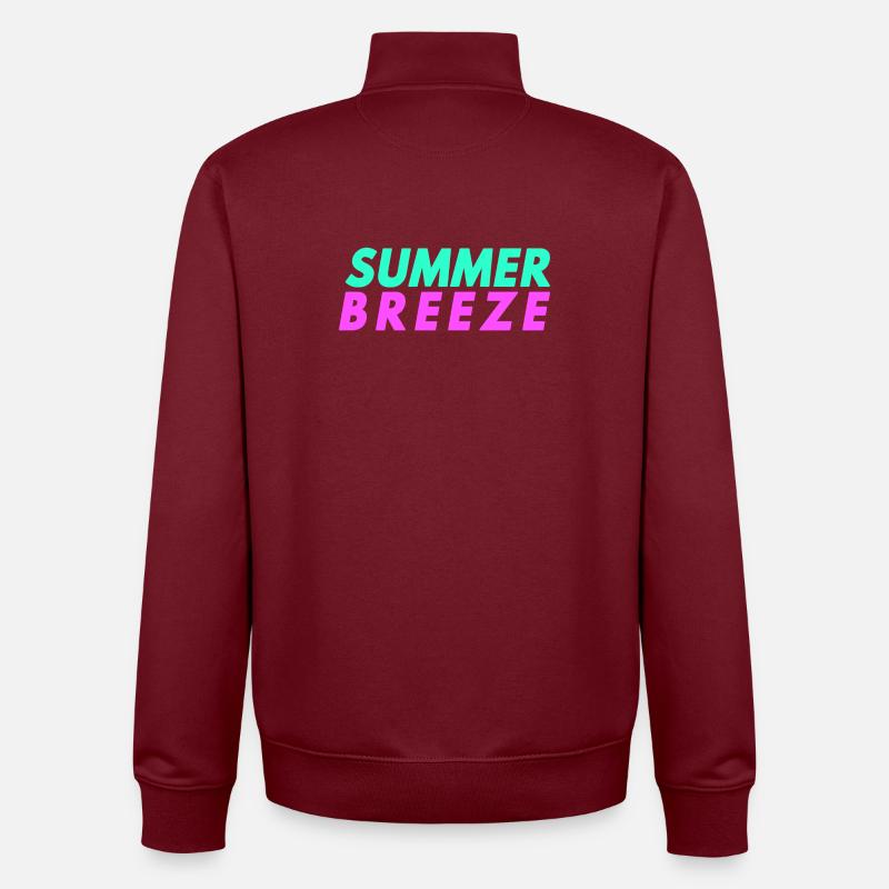 Brise d’été - Sweat zippé unisexe en coton bio Stanley/Stella - bordeaux