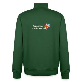 Summer Mode On – Retro Urlaub Illustration - Unisex Organic Zip Sweatshirt von Stanley/Stella - Flaschengrün - Hinten - AI Model Male 185 dark (185cm)