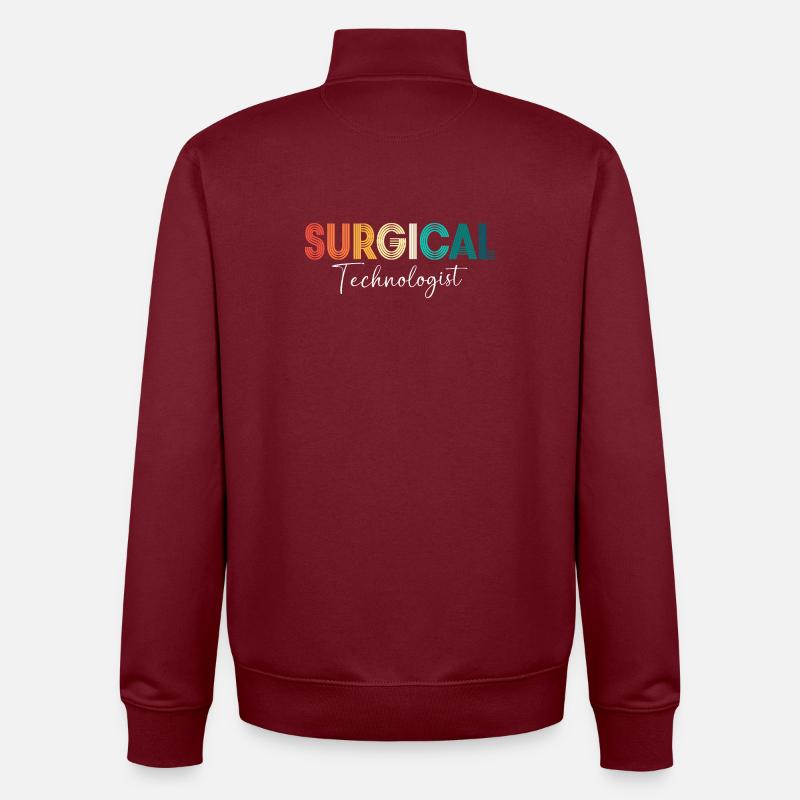 Chirurgie Chirurg CTA - Unisex Organic Zip Sweatshirt von Stanley/Stella - Burgunderrot