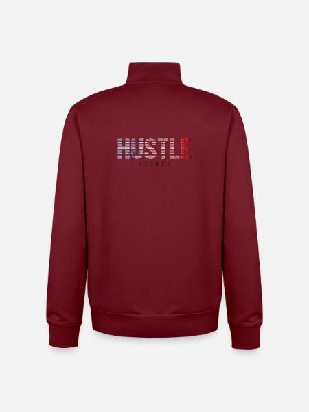 Hustle Striped Gradient - Unisex Organic Zip Sweatshirt by Stanley/Stella - burgundy