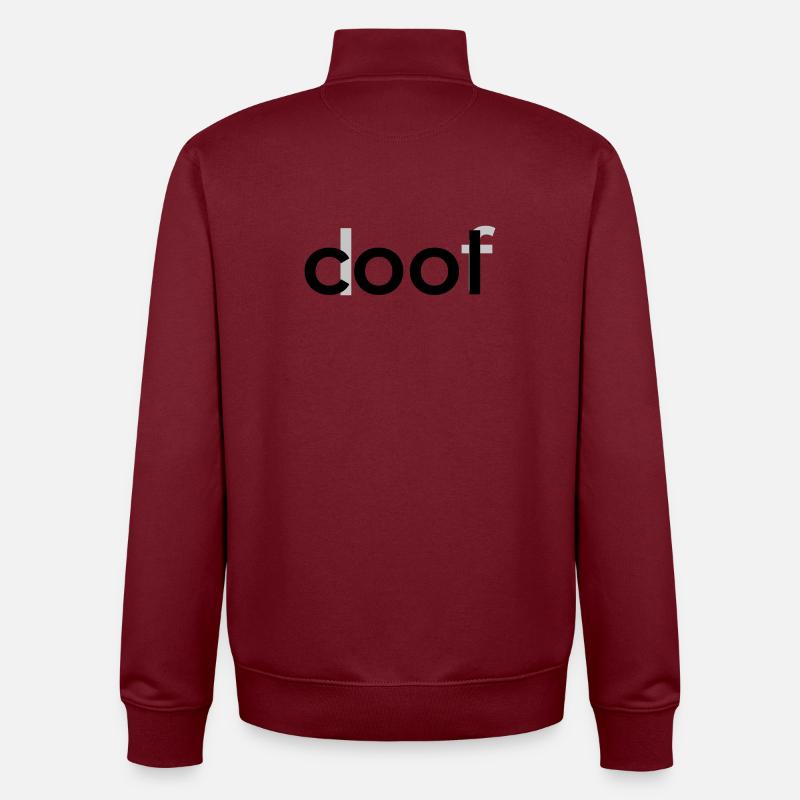 Cool goofy - Sweat zippé unisexe en coton bio Stanley/Stella - bordeaux