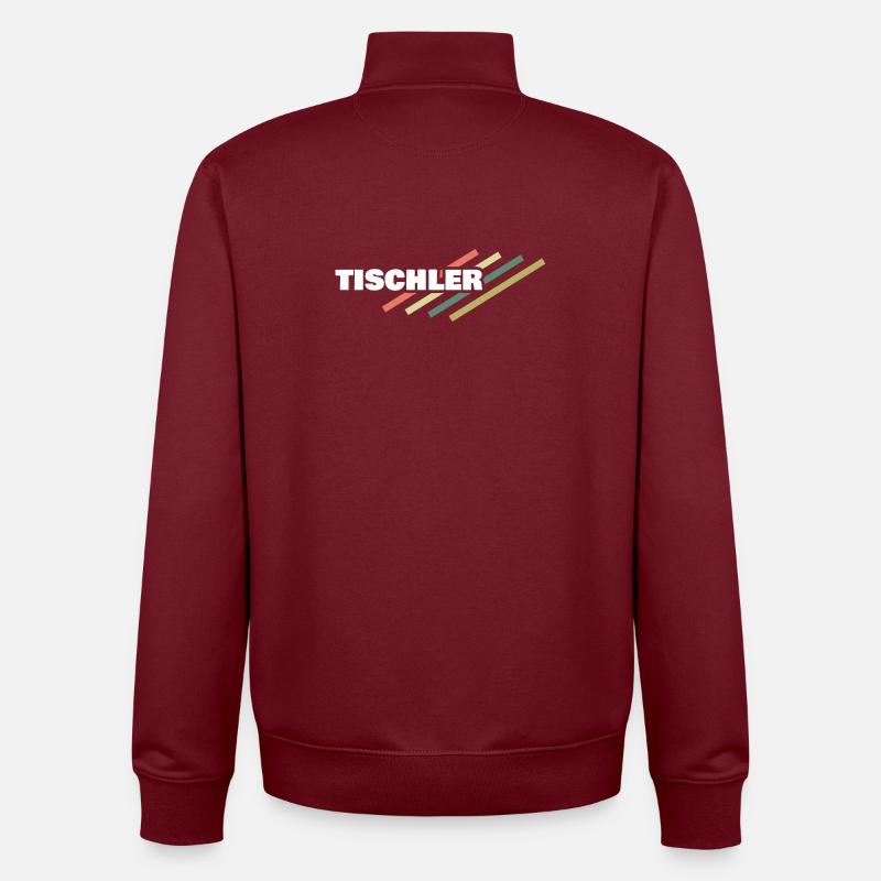Tischler - Unisex Organic Zip Sweatshirt von Stanley/Stella - Burgunderrot