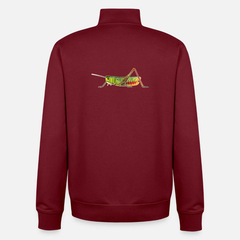 Heidegrashüpfer - Unisex Organic Zip Sweatshirt von Stanley/Stella - Burgunderrot