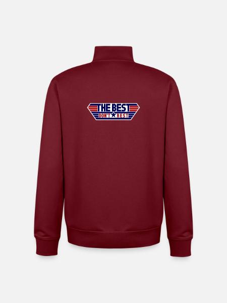 The best don't rest - Unisex Organic Zip Sweatshirt by Stanley/Stella - burgundy