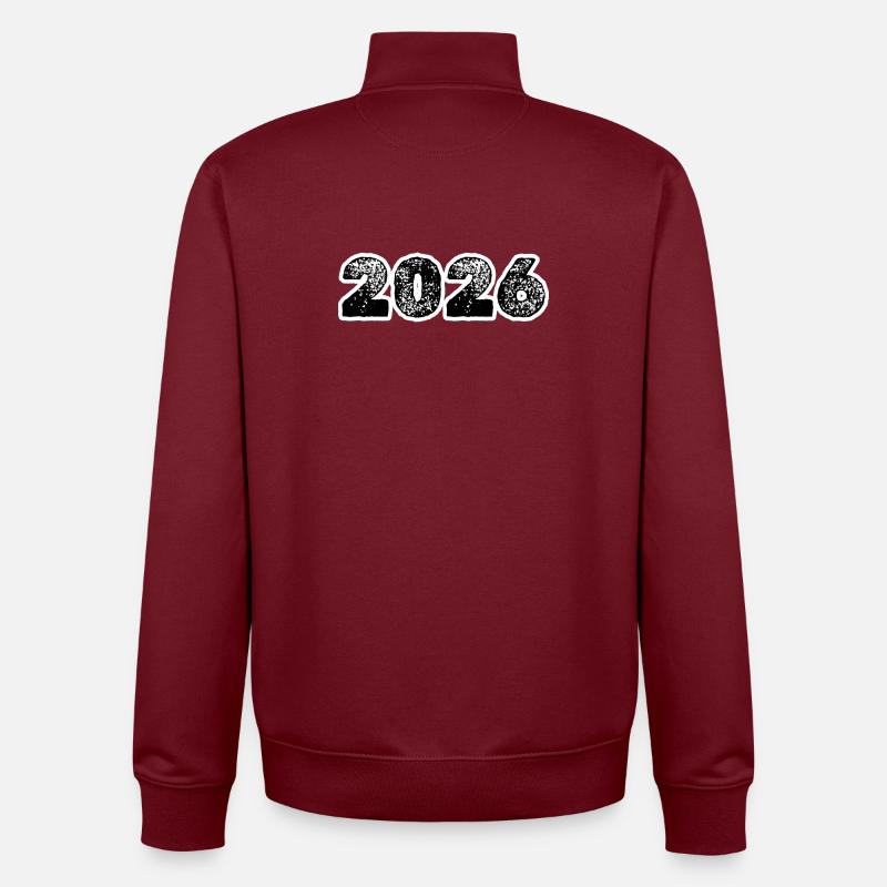 2026 - Unisex Organic Zip Sweatshirt von Stanley/Stella - Burgunderrot