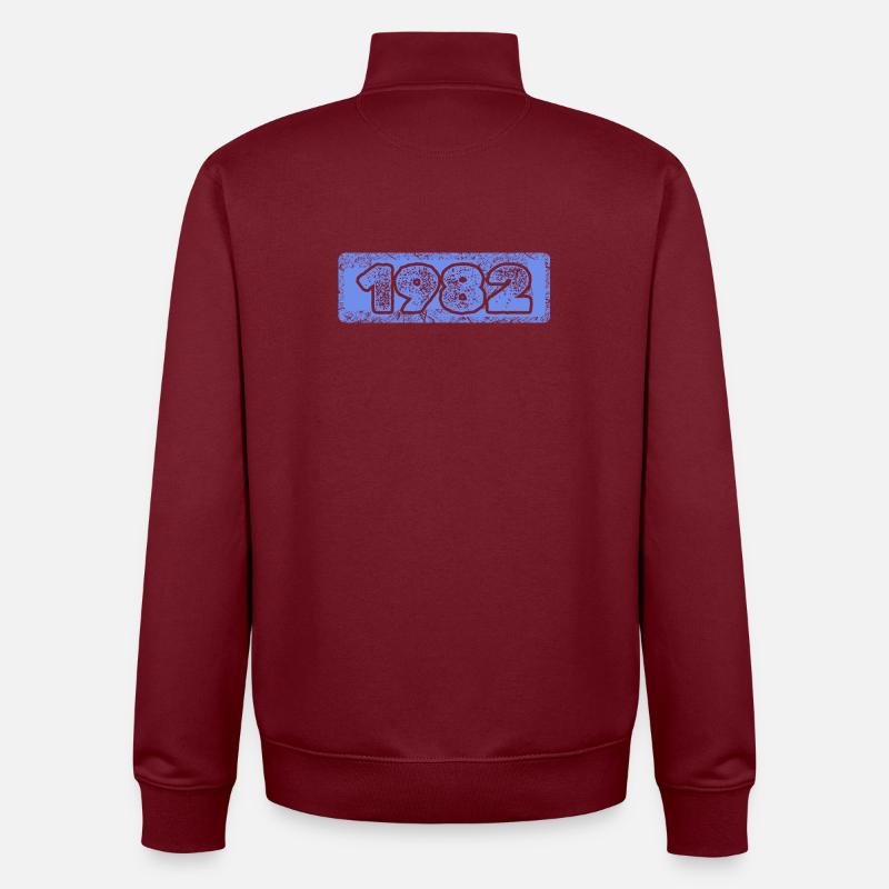 1982 - Unisex Organic Zip Sweatshirt von Stanley/Stella - Burgunderrot