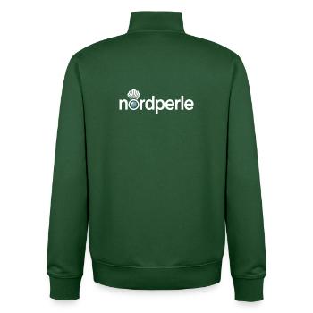 Nordperle Hamburg Nordsee Ostsee Norddeutsch Deern - Unisex Organic Zip Sweatshirt von Stanley/Stella - Flaschengrün - Hinten - AI Model Male 185 dark (185cm)