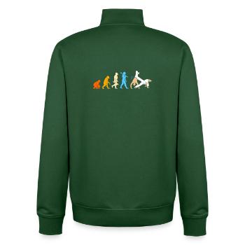 Capoeira Evolution - Unisex Organic Zip Sweatshirt von Stanley/Stella - Flaschengrün - Hinten - AI Model Male 185 dark (185cm)