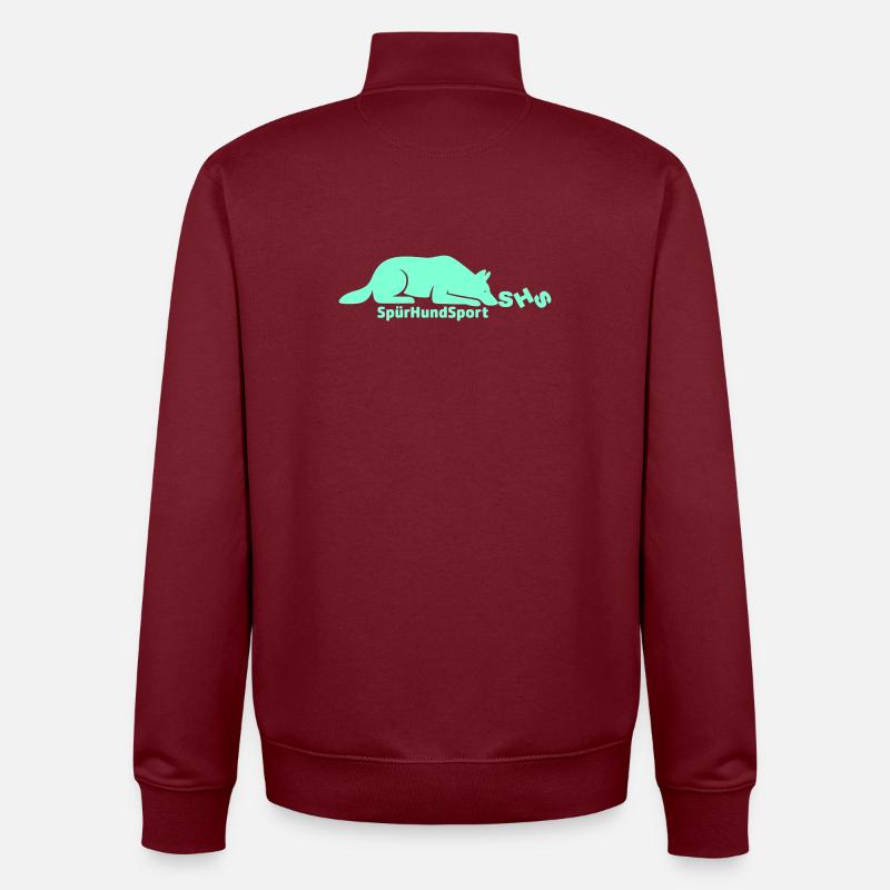 SHS logo aquamarine - Unisex Organic Zip Sweatshirt by Stanley/Stella - burgundy