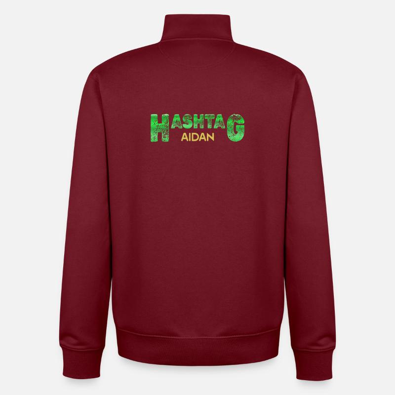 Cadeau pour Aidan - Sweat zippé unisexe en coton bio Stanley/Stella - bordeaux