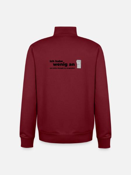 WENIG AN - Unisex Organic Zip Sweatshirt von Stanley/Stella - Burgunderrot