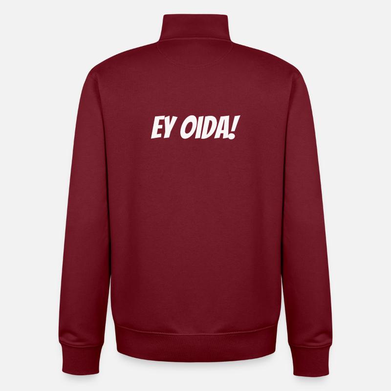 Salut Oida ! – Dialect Deluxe - Sweat zippé unisexe en coton bio Stanley/Stella - bordeaux