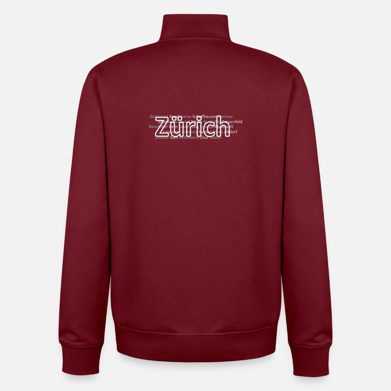 Schweizer Städte Zürich - Unisex Organic Zip Sweatshirt von Stanley/Stella - Burgunderrot