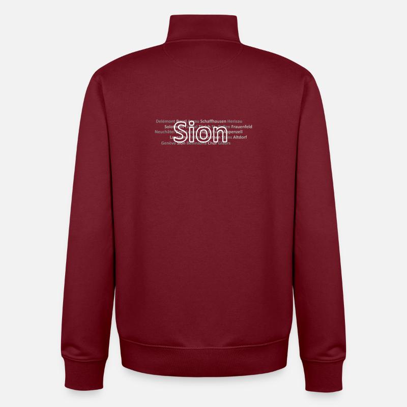 Schweizer Städte Sion - Unisex Organic Zip Sweatshirt von Stanley/Stella - Burgunderrot