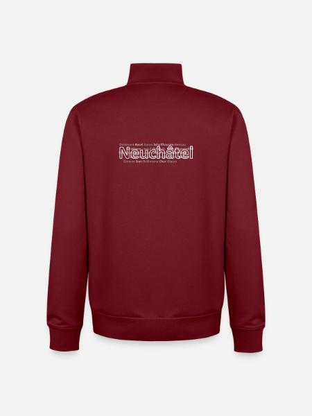 Schweizer Städte Neuchatel - Unisex Organic Zip Sweatshirt von Stanley/Stella - Burgunderrot