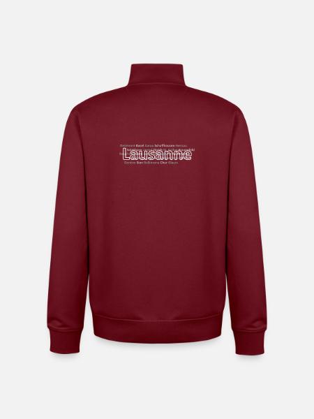 Schweizer Städte Lausanne - Unisex Organic Zip Sweatshirt von Stanley/Stella - Burgunderrot