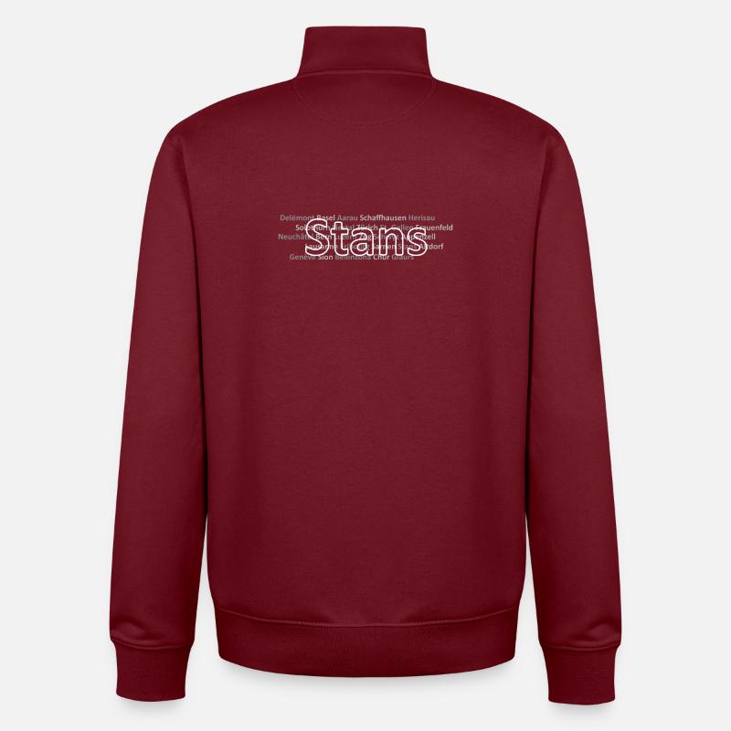 Schweizer Städte Stans - Unisex Organic Zip Sweatshirt von Stanley/Stella - Burgunderrot