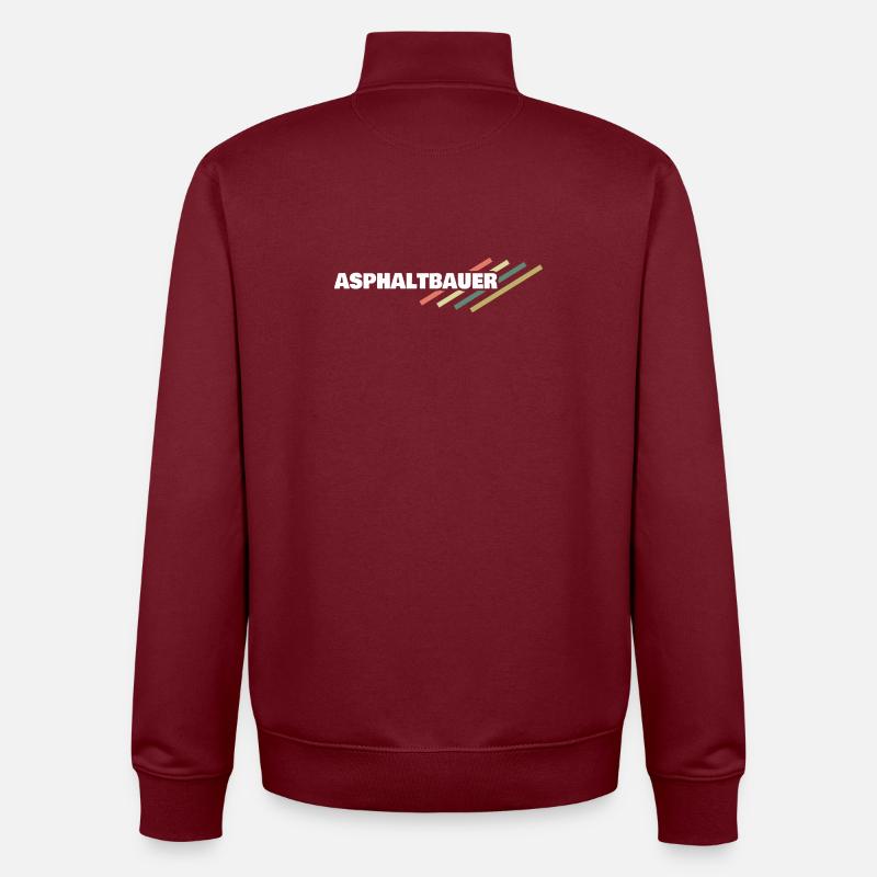 Beruf Asphaltbauer - Unisex Organic Zip Sweatshirt von Stanley/Stella - Burgunderrot
