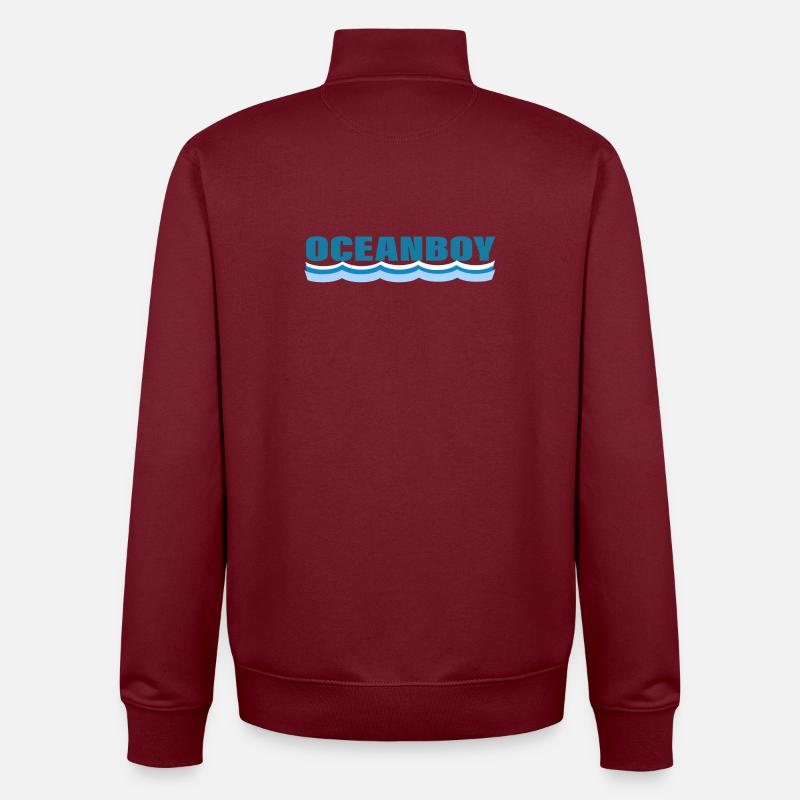 OCEANBOY - Unisex Organic Zip Sweatshirt by Stanley/Stella - burgundy