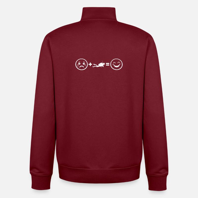 Klare Diving Botschaft - Unisex Organic Zip Sweatshirt von Stanley/Stella - Burgunderrot