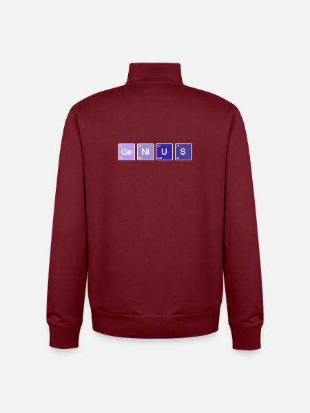 Genius Nerd Geek - Unisex Organic Zip Sweatshirt by Stanley/Stella - burgundy
