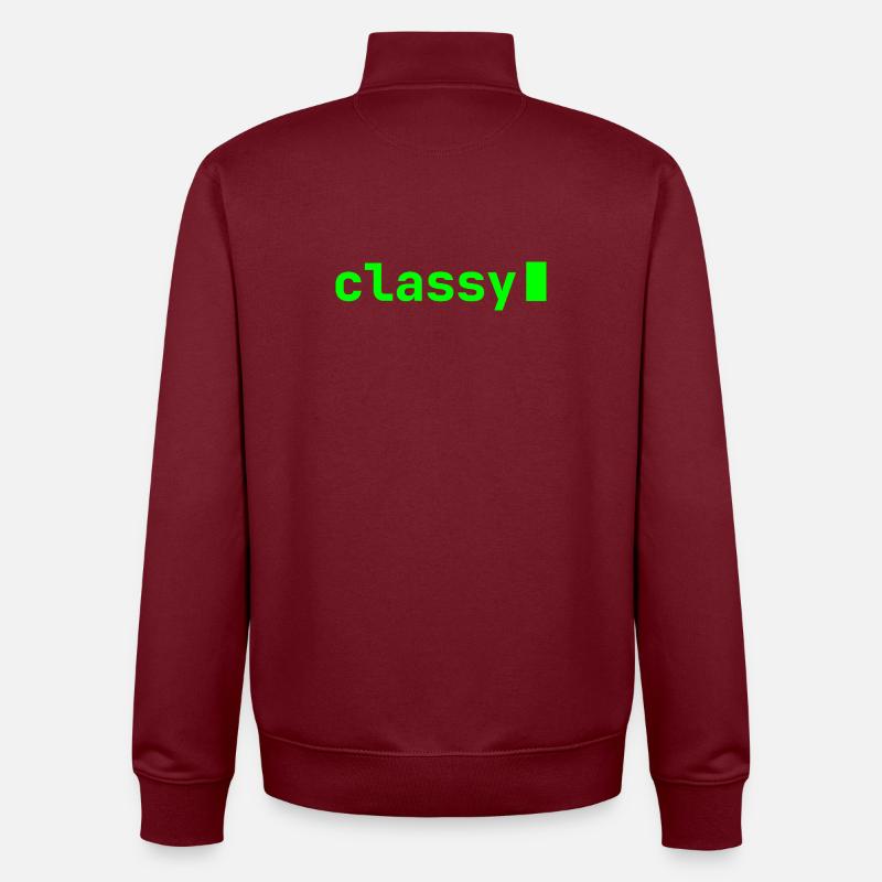 classy | Developer mood - Unisex Organic Zip Sweatshirt by Stanley/Stella - burgundy