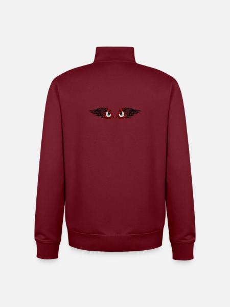 tribal eyes - Unisex Organic Zip Sweatshirt by Stanley/Stella - burgundy