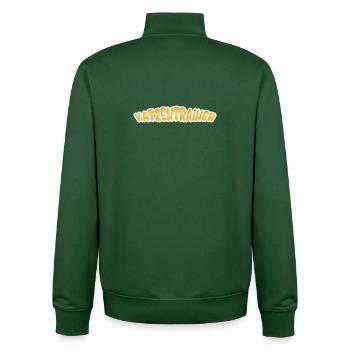 Job Cat Trainer - Unisex Organic Zip Sweatshirt by Stanley/Stella - bottle green - Back - AI Model Male 185 dark (185cm)