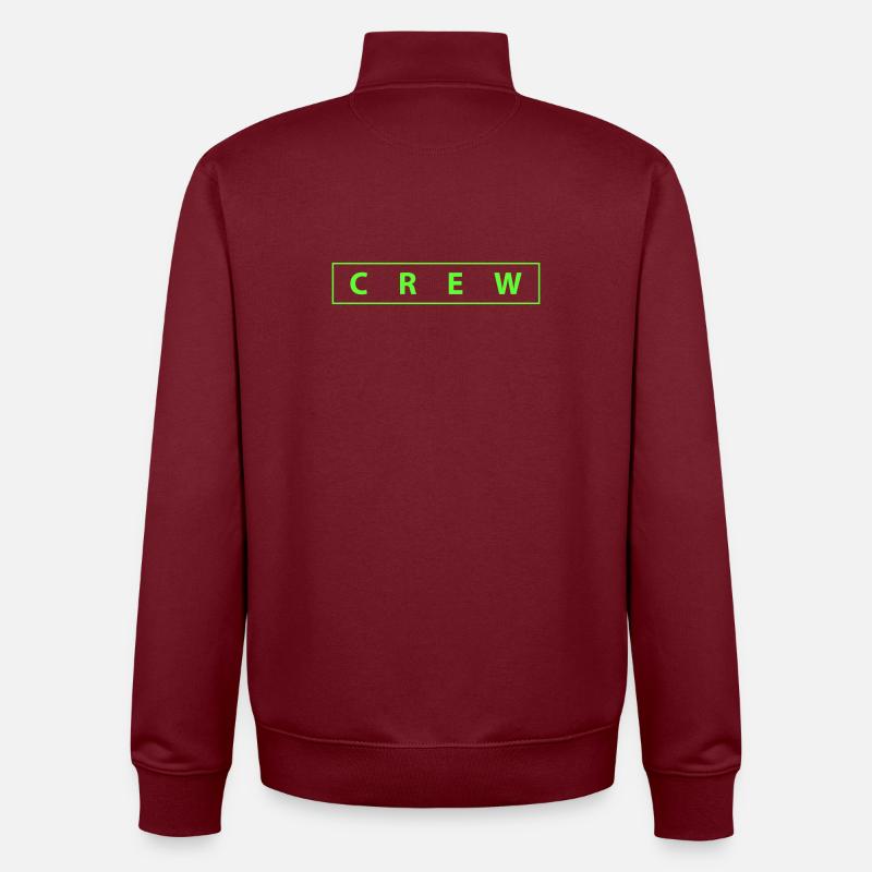 Équipage - Sweat zippé unisexe en coton bio Stanley/Stella - bordeaux
