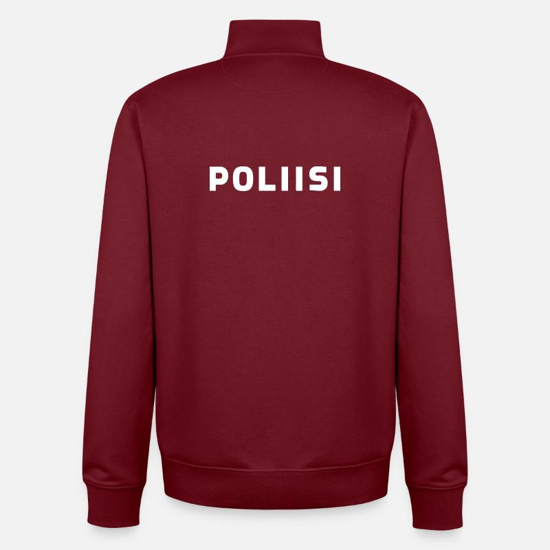 Polizei - Unisex Organic Zip Sweatshirt von Stanley/Stella - Burgunderrot