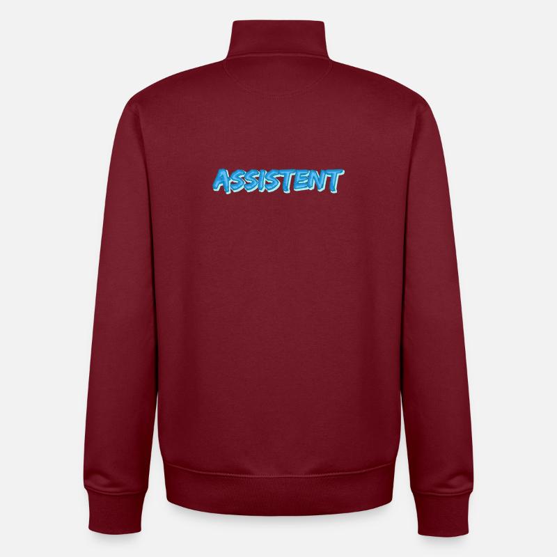 Assistant en tant que comique - Sweat zippé unisexe en coton bio Stanley/Stella - bordeaux