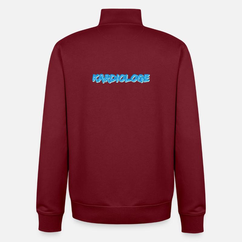 Cardiologist as a comic - Unisex Organic Zip Sweatshirt by Stanley/Stella - burgundy