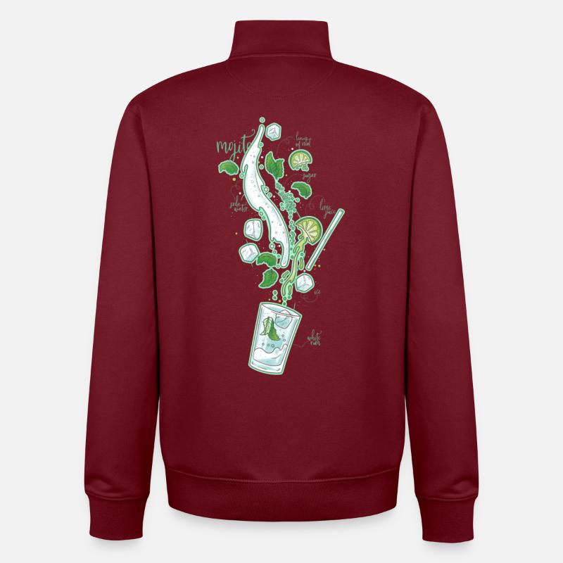Mojito - Sweat zippé unisexe en coton bio Stanley/Stella - bordeaux