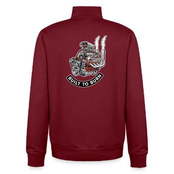 Motorsport Power Engine Design - Unisex Organic Zip Sweatshirt von Stanley/Stella - Burgunderrot - Hinten - AI Model Male 185 dark (185cm)