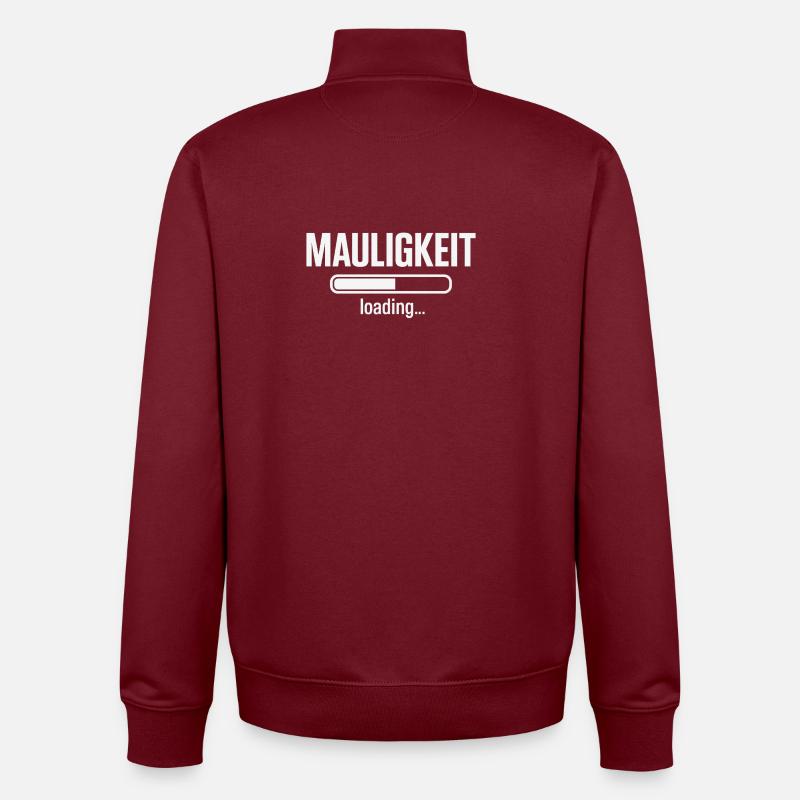 Bouche – Chargement... - Sweat zippé unisexe en coton bio Stanley/Stella - bordeaux