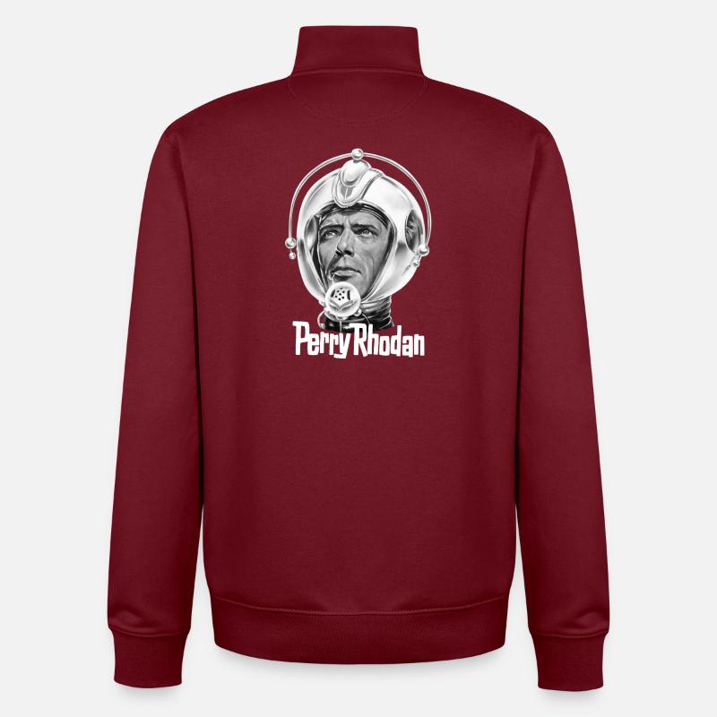 PERRY RHODAN Tête - Sweat zippé unisexe en coton bio Stanley/Stella - bordeaux