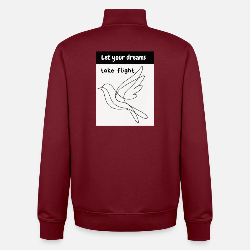Vogelflug - Unisex Organic Zip Sweatshirt von Stanley/Stella - Burgunderrot