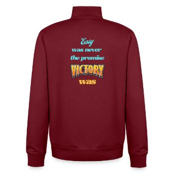 Inspirierender Motivationsdruck - Unisex Organic Zip Sweatshirt von Stanley/Stella - Burgunderrot - Hinten - AI Model Male 185 dark (185cm)
