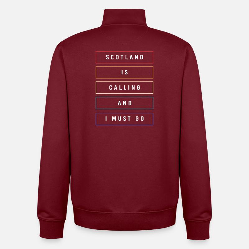 Schottland - Unisex Organic Zip Sweatshirt von Stanley/Stella - Burgunderrot