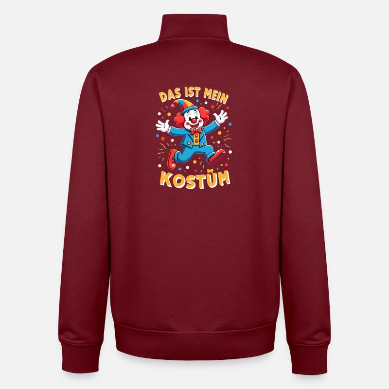 Carnaval costumé Politicien Carnaval - Sweat zippé unisexe en coton bio Stanley/Stella - bordeaux
