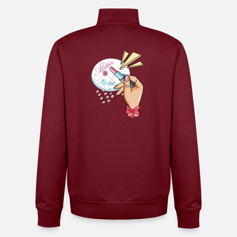 Abitur 2026 - Sweat zippé unisexe en coton bio Stanley/Stella - bordeaux