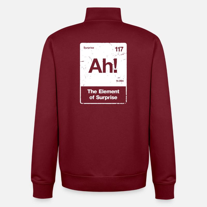 Ah ! Surprise d’éléments - Sweat zippé unisexe en coton bio Stanley/Stella - bordeaux