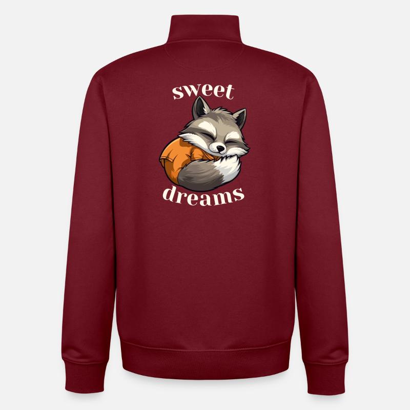 Sweet Dreams Waschbär - Unisex Organic Zip Sweatshirt von Stanley/Stella - Burgunderrot
