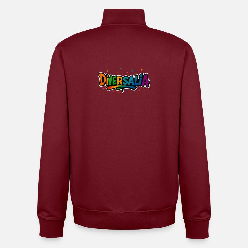 diversalia2026 - Unisex Organic Zip Sweatshirt von Stanley/Stella - Burgunderrot